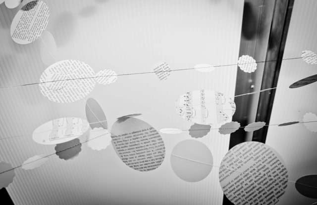 DIY sheet music garland