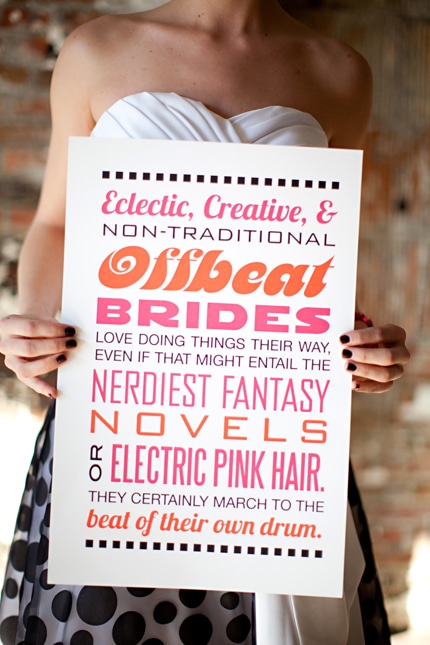 offbeat bride polka dot wedding dress (23)