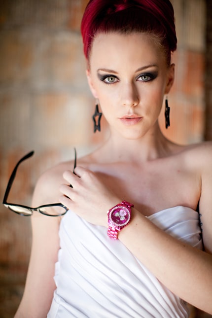 offbeat bride polka dot wedding dress (15)