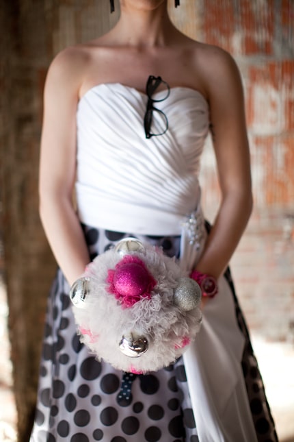 offbeat bride polka dot wedding dress (14)