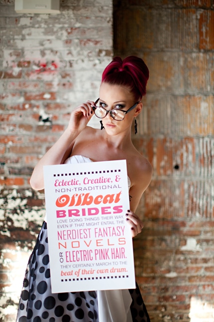 offbeat bride polka dot wedding dress (22)