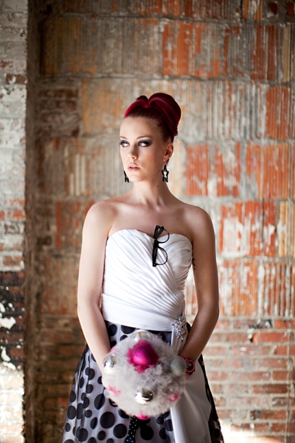offbeat bride polka dot wedding dress (13)