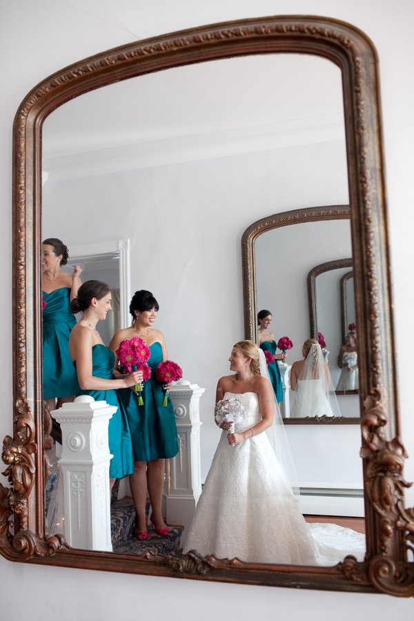 offbeat virginia weddings blog pictures hot pink teal wedding details (13)