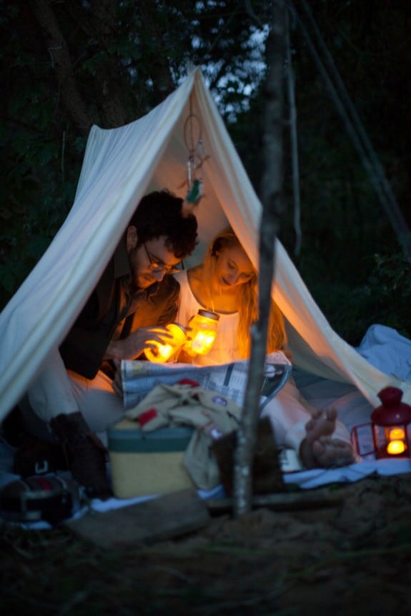 vintage camping inspired weddings details pictures moonrise kingdom wedding (1)