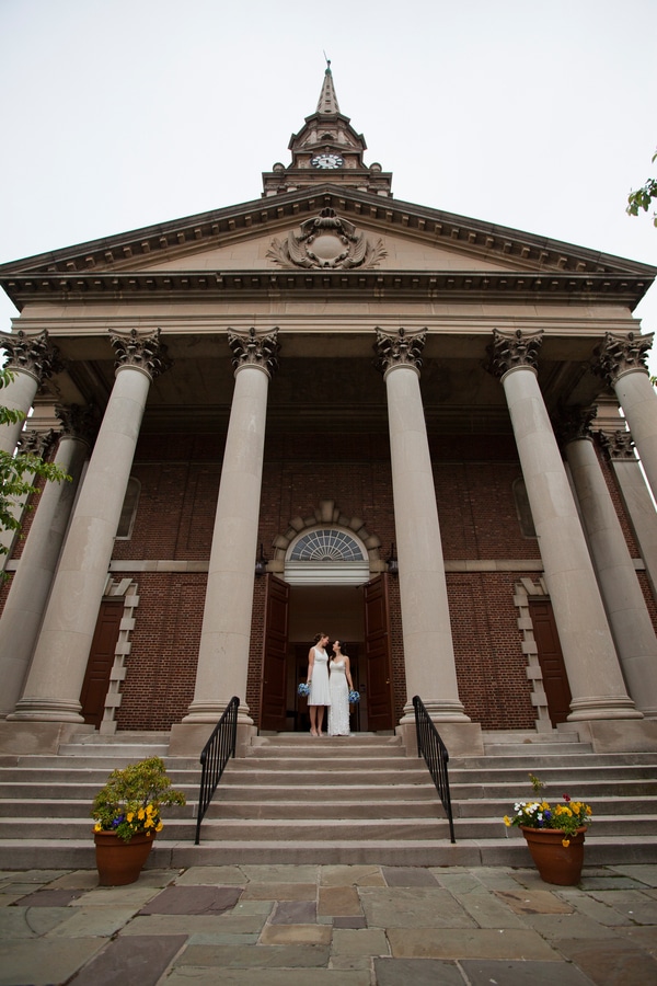 same sex washington dc wedding all souls unitarian blue green