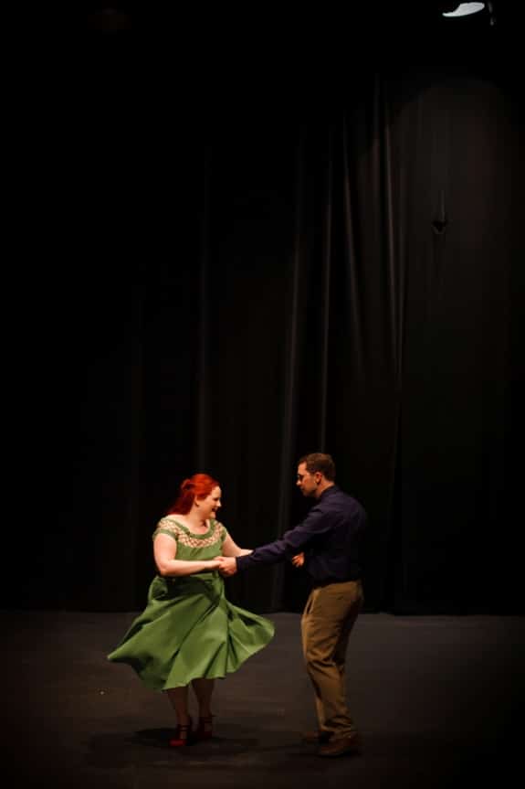 george mason virginia engagement pictures theatre offbeat