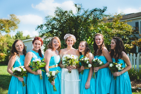 DIY creative Virginia wedding blue yellow