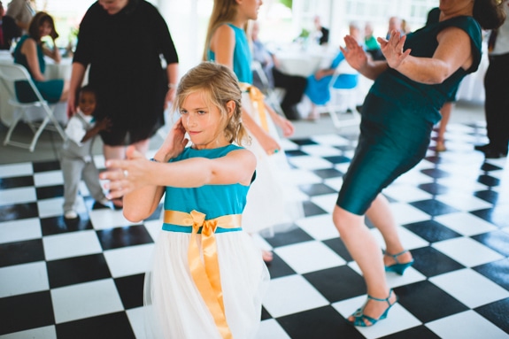 DIY creative Virginia wedding blue yellow