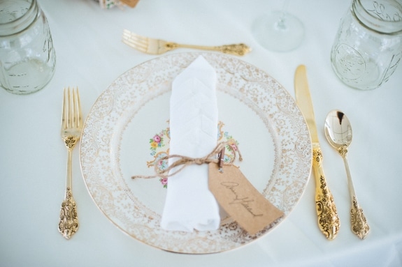 vintage place settings virginia wedding