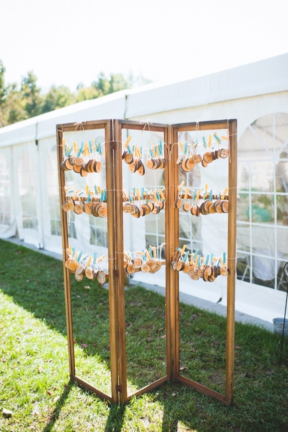 DIY Virginia wedding escort card station