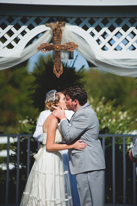 DIY creative Virginia wedding blue yellow