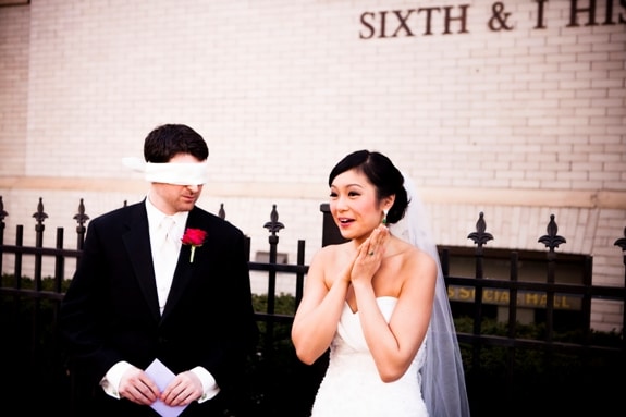 offbeat DC weddings first look