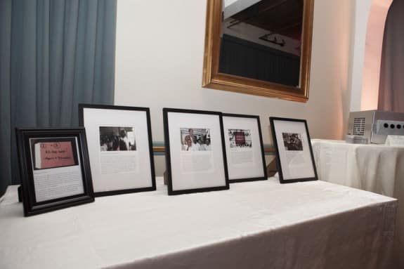 charity donations wedding table