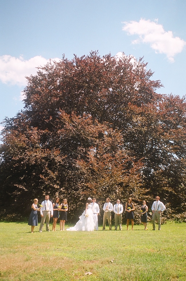 DIY vintage backyard maryland wedding