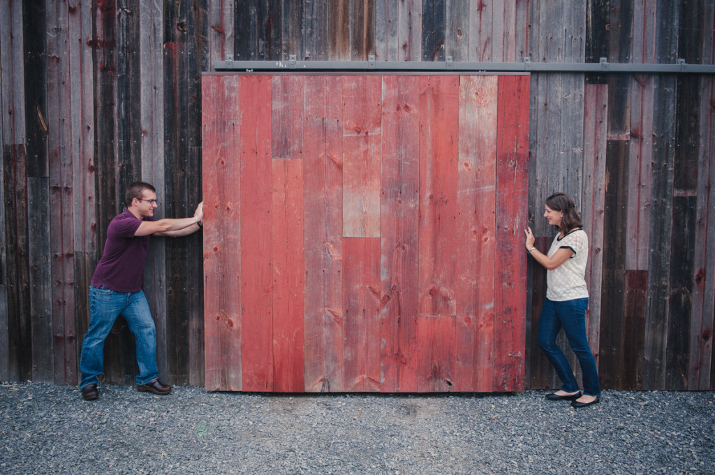 casual fall park Virginia engagement pictures