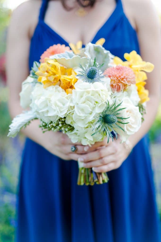neutral unique wedding bouquet