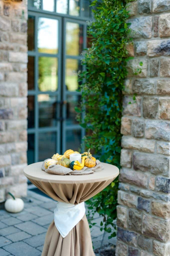 gourds squash fall wedding centerpieces