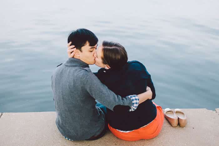 offbeat fun DC engagement pictures cherry blossoms