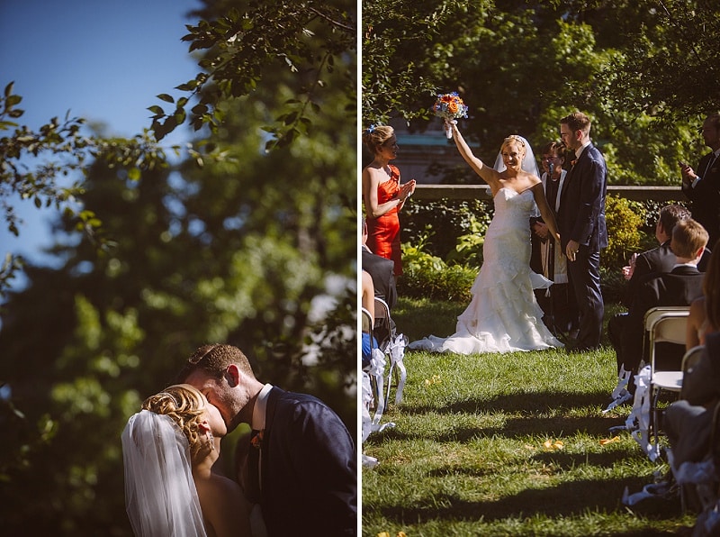orange and blue northern virginia wedding