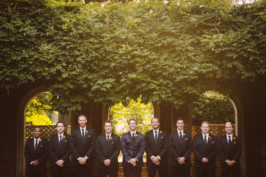 orange and blue northern virginia wedding