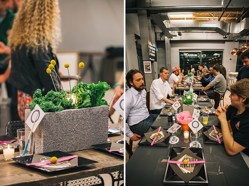 industrial CMYK wedding dinner party