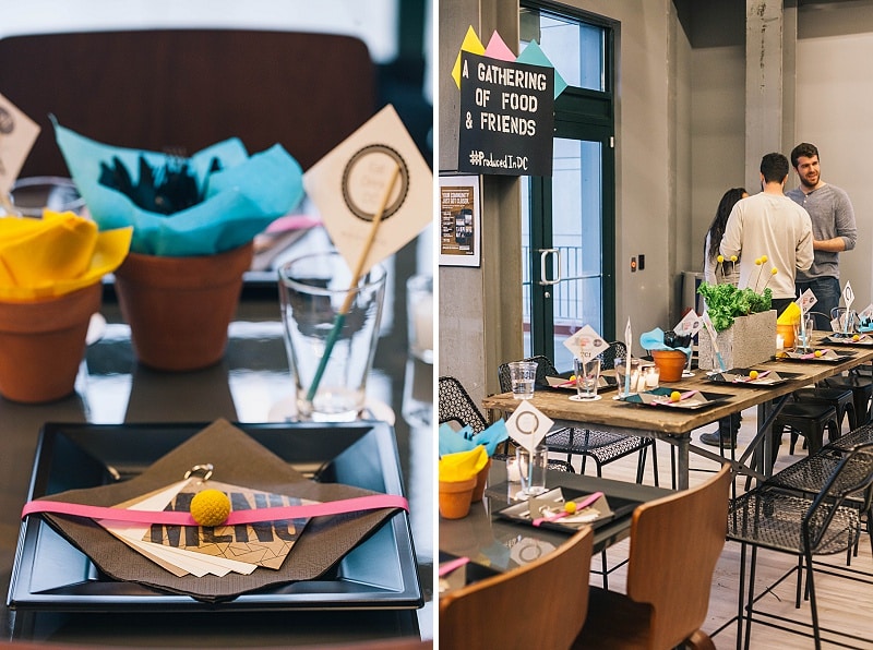 industrial CMYK wedding dinner party