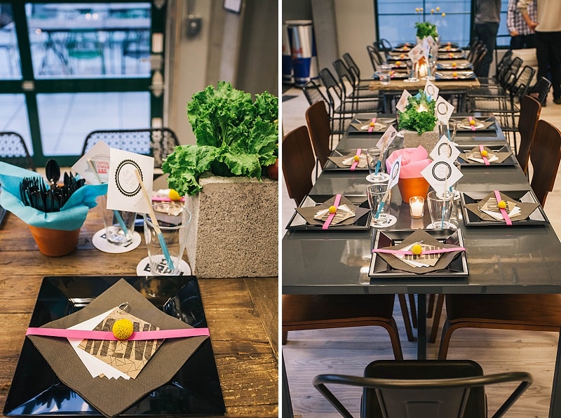 industrial CMYK wedding dinner party