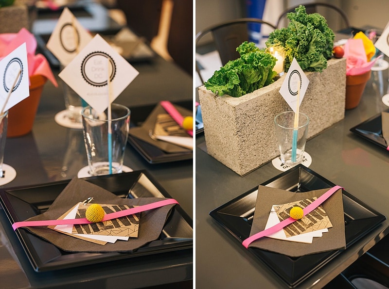 industrial CMYK wedding dinner party