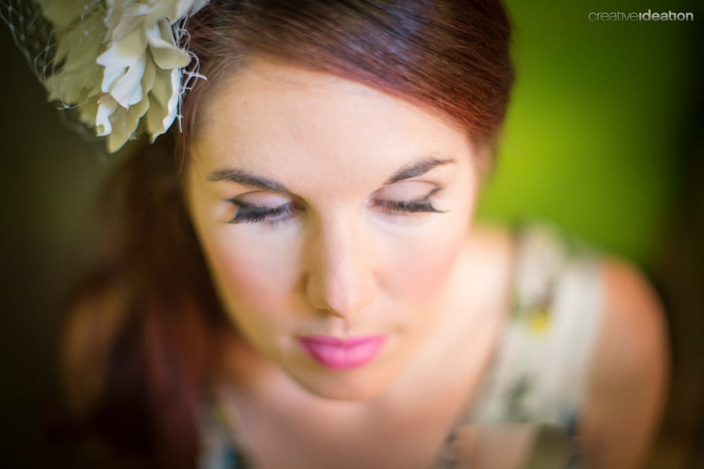 vintage bridesmaid dress hair makeup (18)