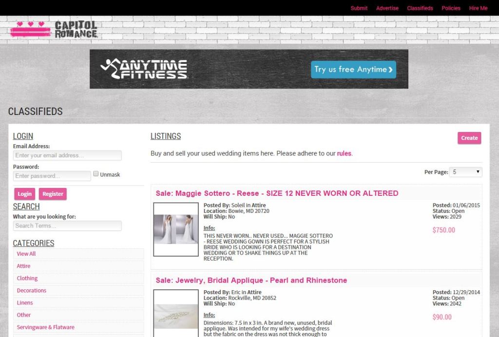 classifieds screenshot