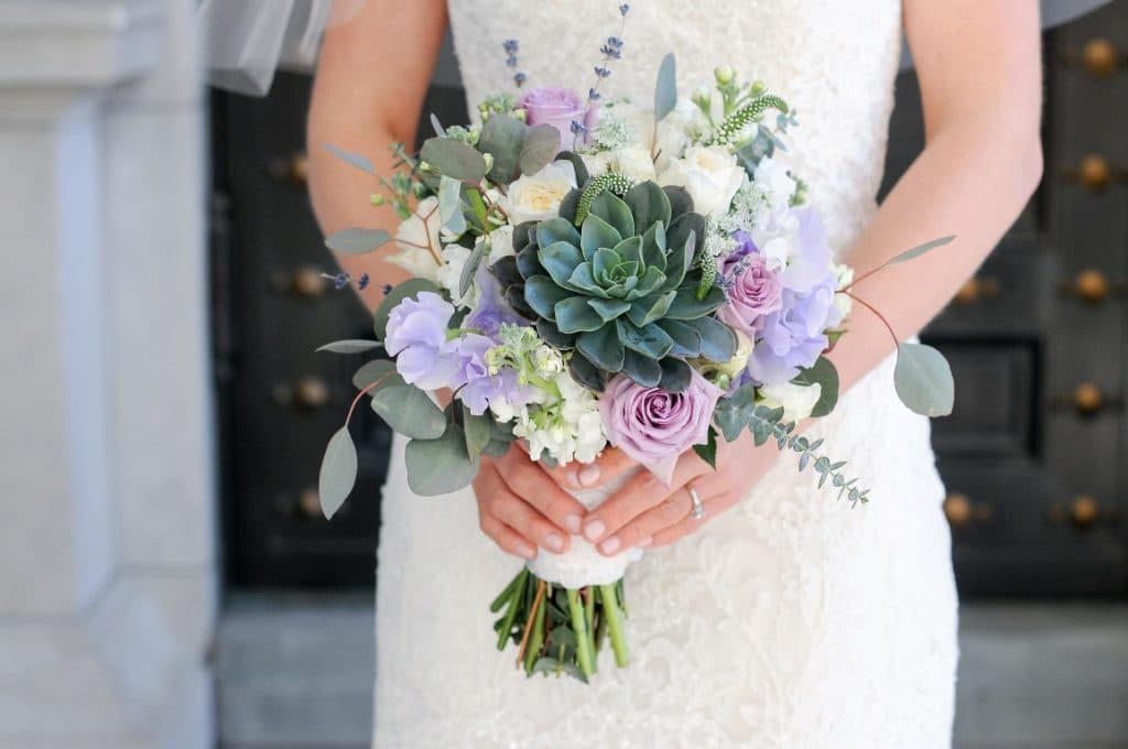 lavender and succulent late winter DC wedding Carnegie Science Institute (25)
