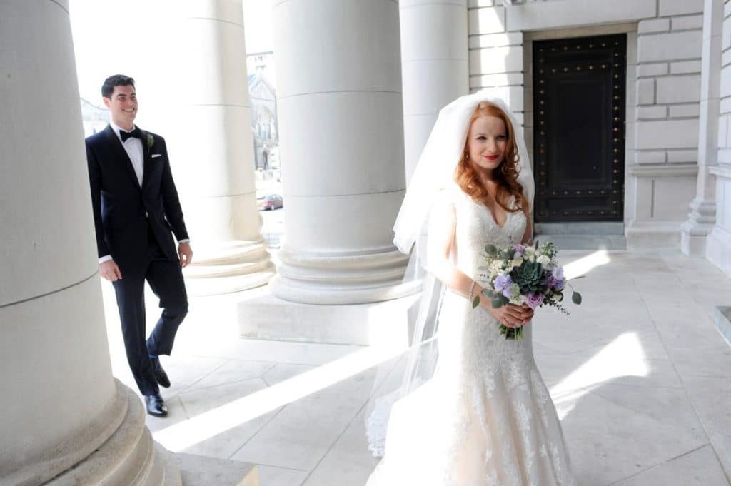 lavender and succulent late winter DC wedding Carnegie Science Institute (38)