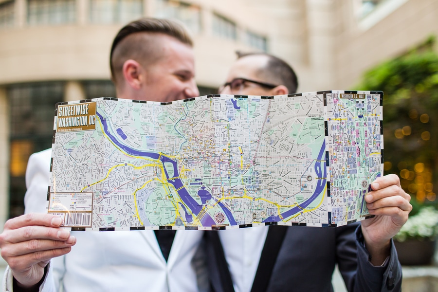 modern same sex orange themed DC wedding (1)