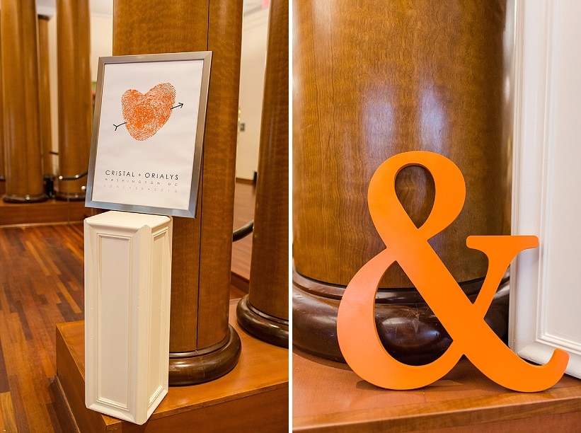 modern same sex orange themed DC wedding (7)
