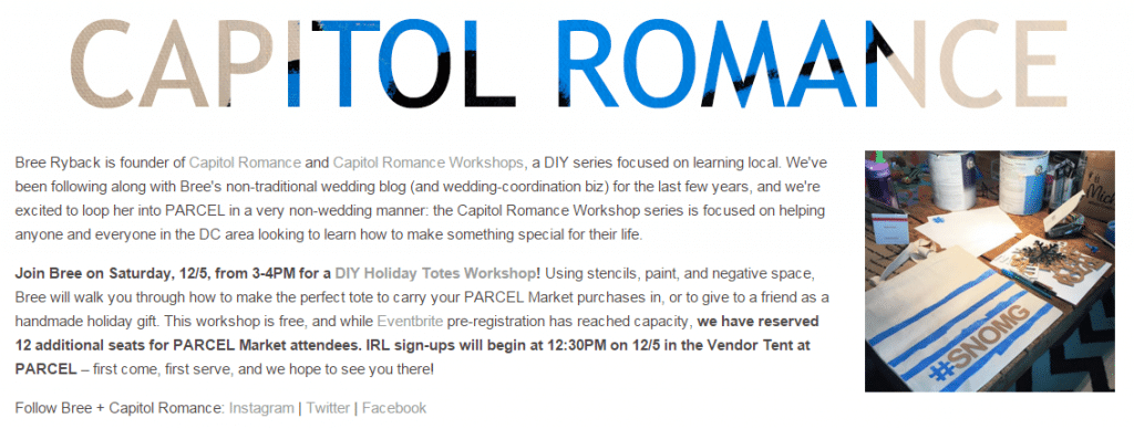 parcel capitol romance