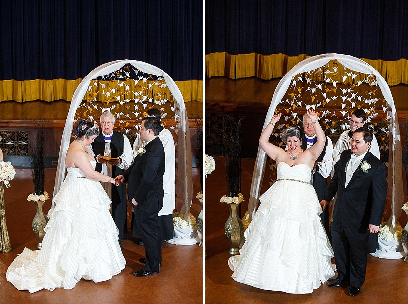 diy gold white winter harry potter themed wedding (6)