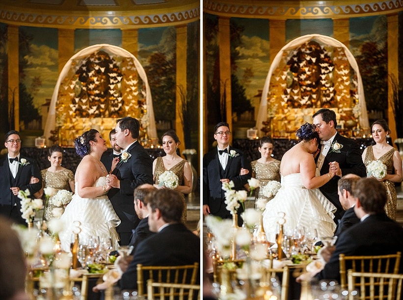 diy gold white winter harry potter themed wedding (9)