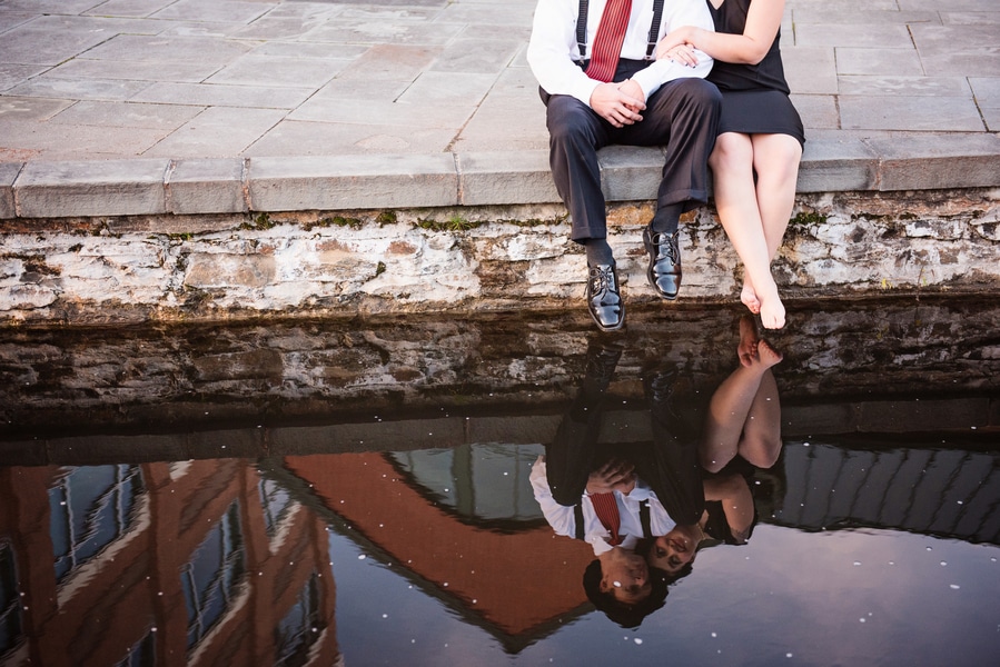 pin up 1950s inspired maryland record store engagement pictures (4)