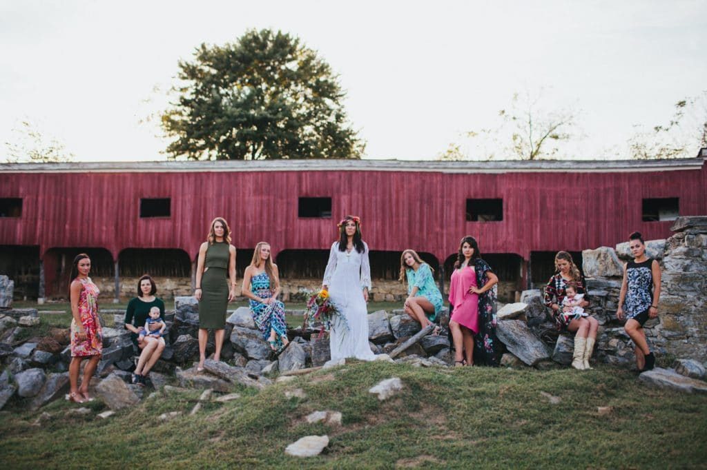 festival themed DIY rainbox colorful west virginia wedding (36)